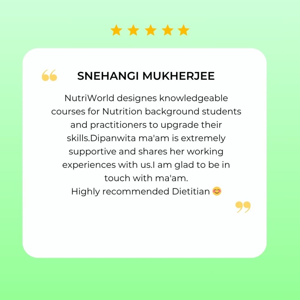 client reviews for dietitian dipanwita saha