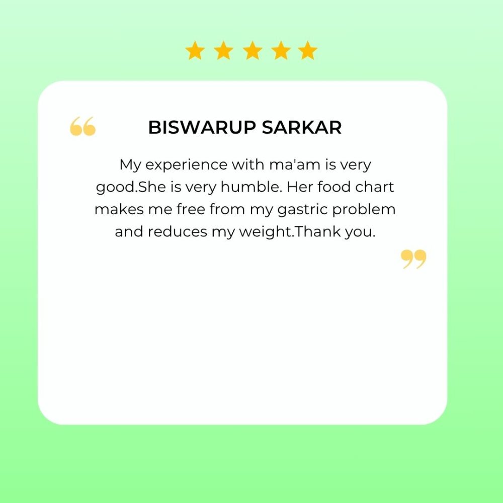 client reviews for dietitian dipanwita saha