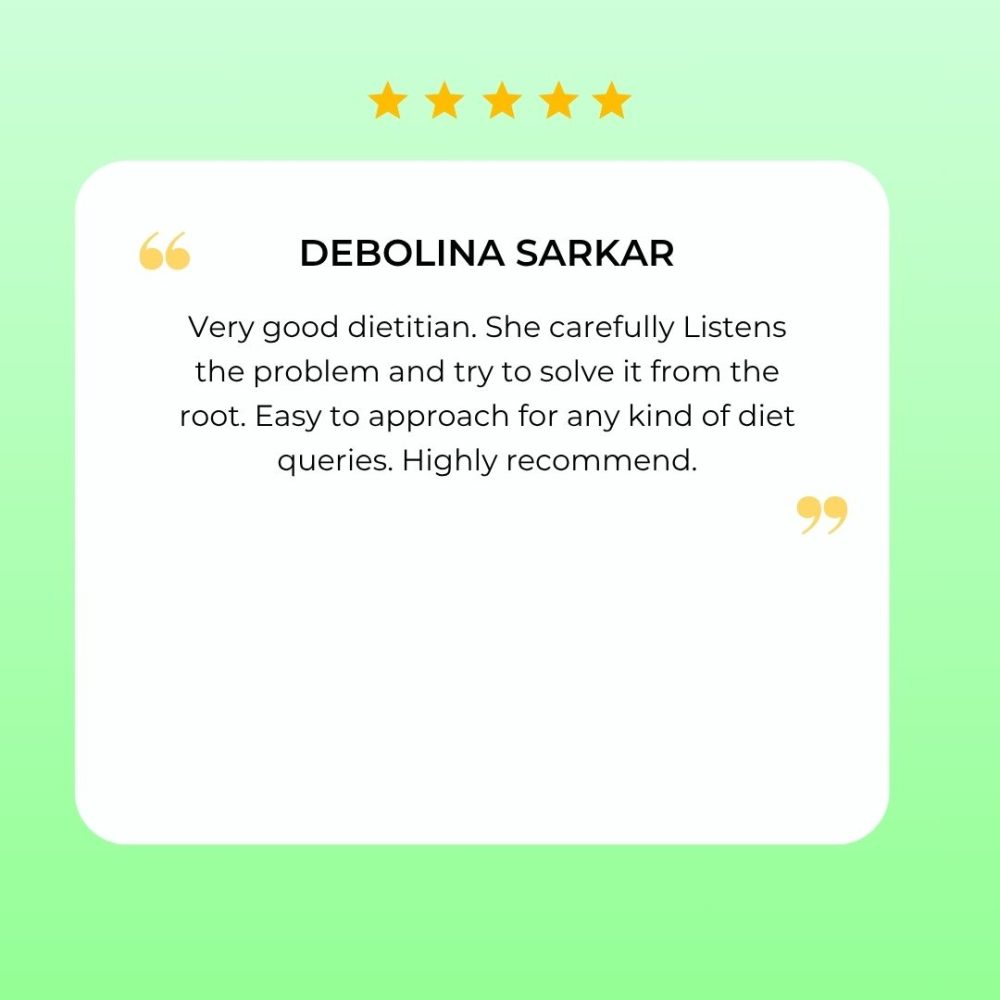 client reviews for dietitian dipanwita saha