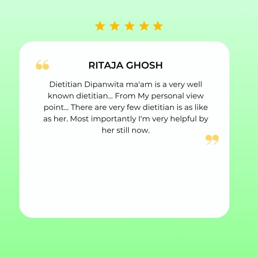 client reviews for dietitian dipanwita saha